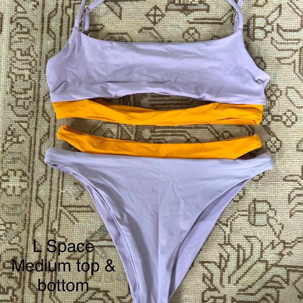 L*Space Lavendar and Orange Swimsuit